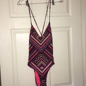 Xhilaration Print Pattern Monokini Swim Suit